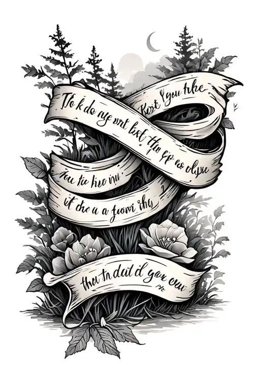 Outdoors Scene With Bible Verse Intertwined