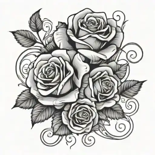 Rose And Vine Wrapped Arm