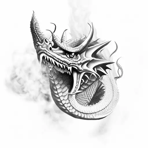 Smoke With Dragon Head
