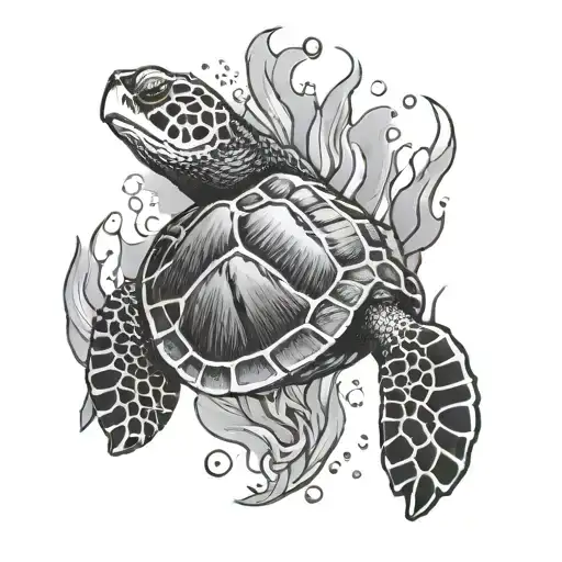 Sea Turtle Swimming Gracefully