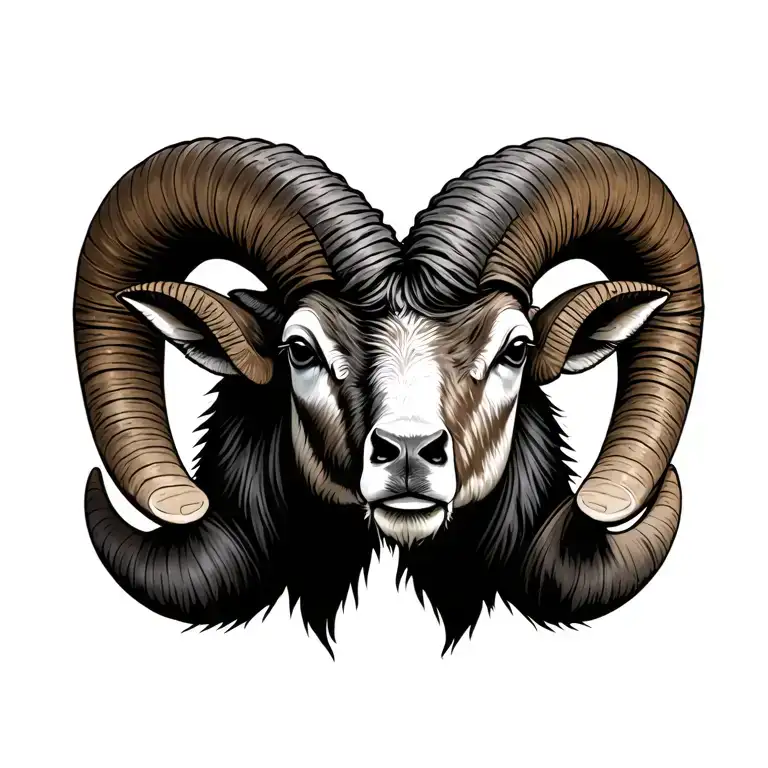 Rocky Mountain Bighorn Head Butting Another Bighorn