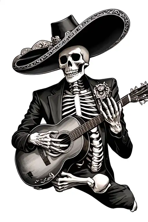 Skeleton Mariachi Skeleton Wrapped