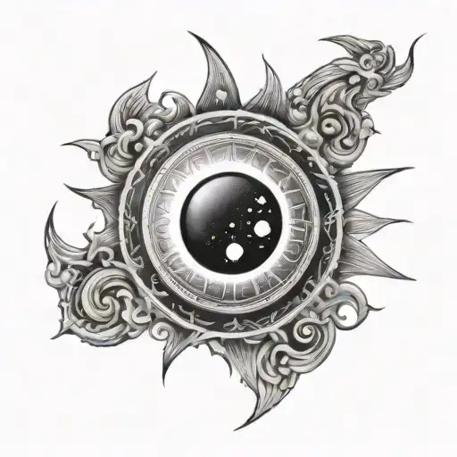 Sun Division Symbol Of The Moon Shining