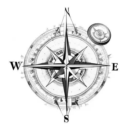 Compass With Music Around It Love And Water