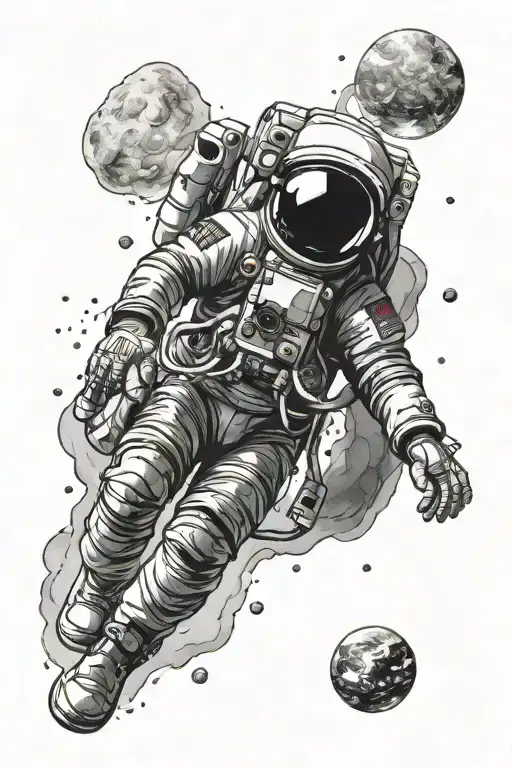 Astronaut Floating In Space