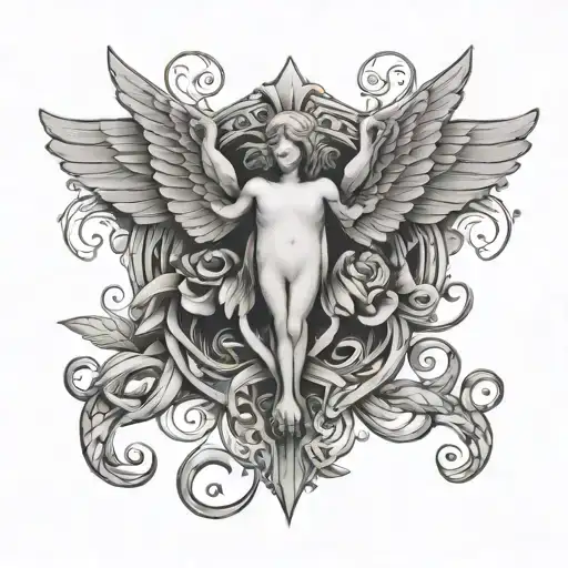 Eros And Agape Symbol Intertwined