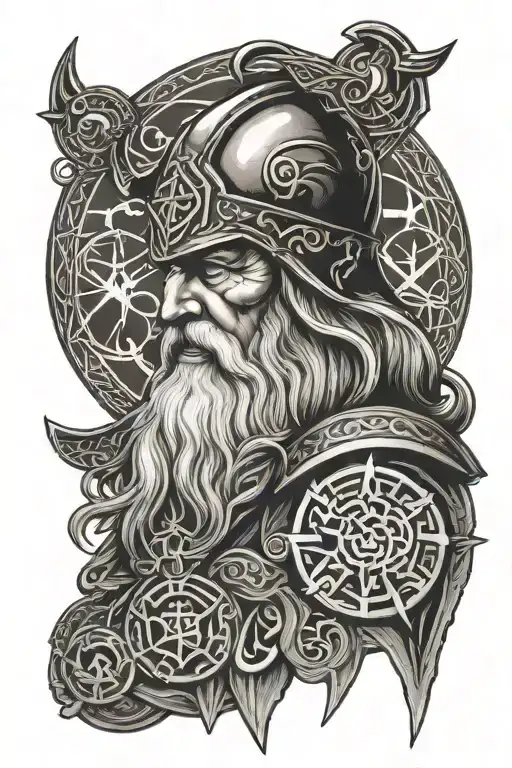 Odin With Rune