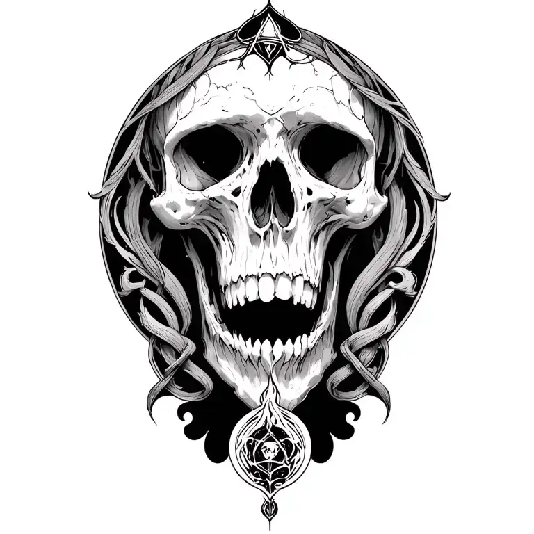 Occult Asthetic Line Art