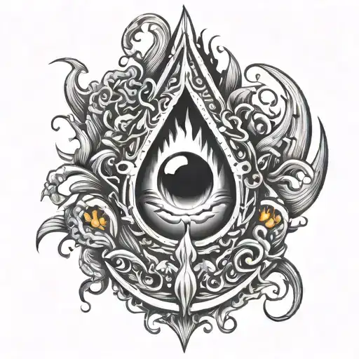 Tear Drop Filled Pain Hurt Torture Scary Fire