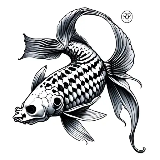 Skeleton Koi Fish
