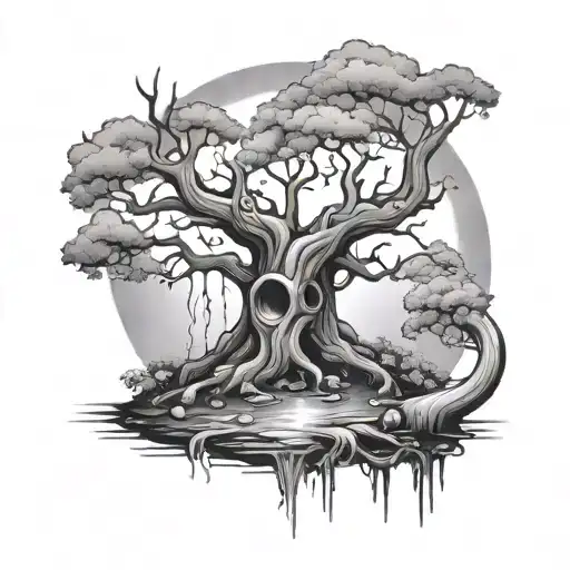 Ygg Drasil Tree Surrounded By Plumbing