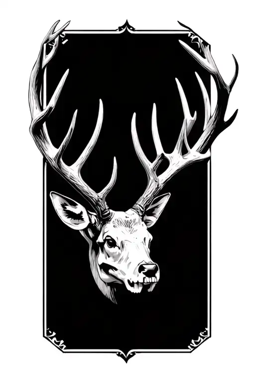 Skull Deer Antlers