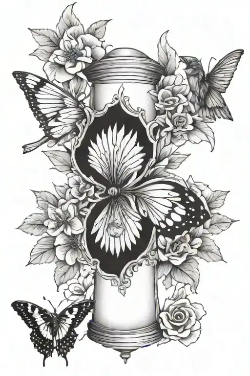 Moth Cardinal Hour Glass Flower