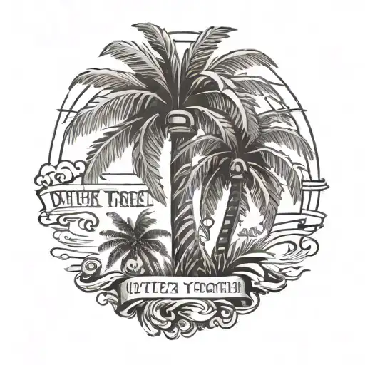 Palm Tree Better Together Words