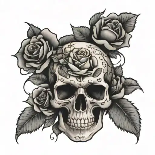 Skull And Roses
