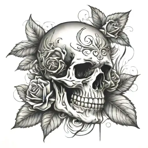 Skull And Roses