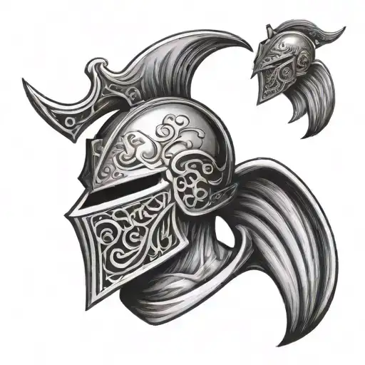 Knight And Reaper Half Face