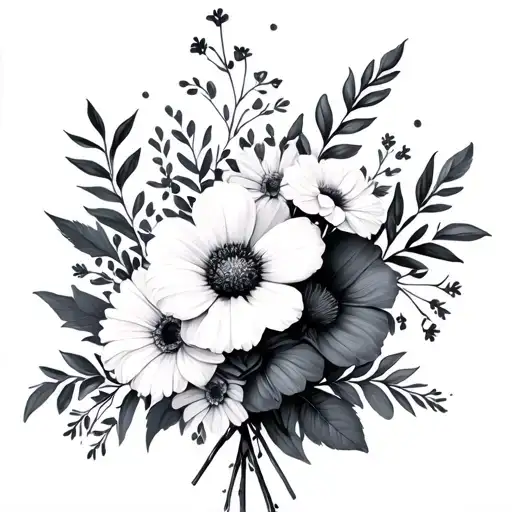 January February April And November Birth Flower Bouquet