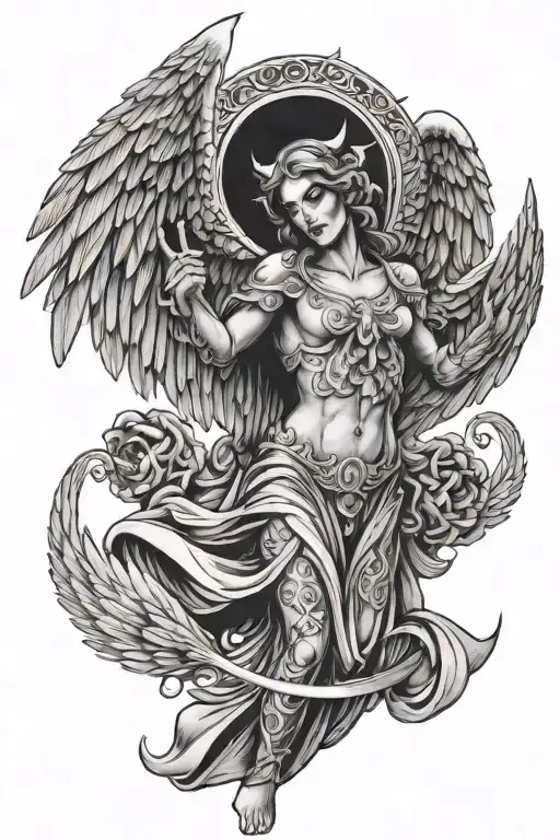 Scary Angel With Wing