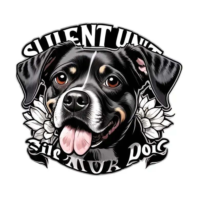 Chicano Style With Text Silent Unit Dog