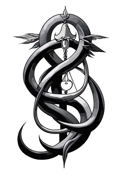 Aquarius And Libra Symbol Intertwined