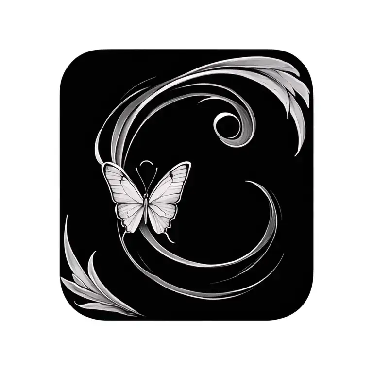 Butterfly Semicolon Symbol