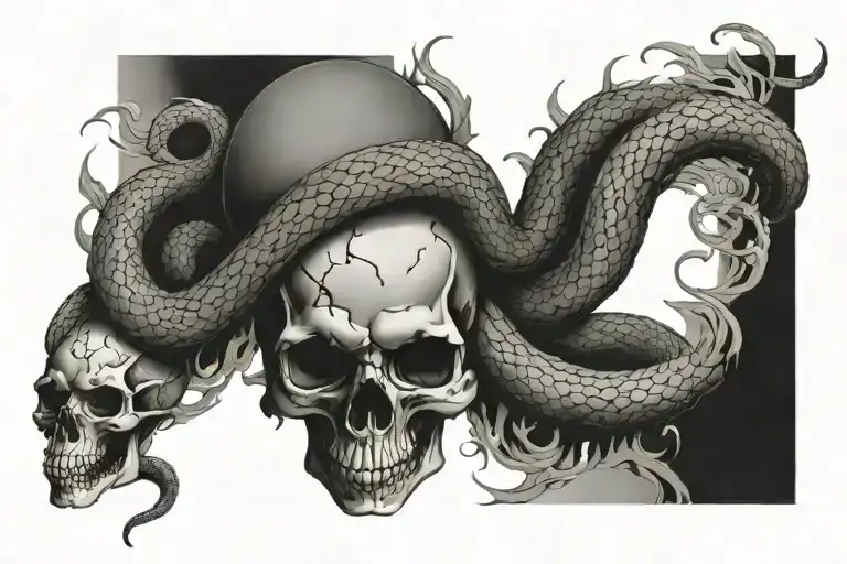 Skull And Snake