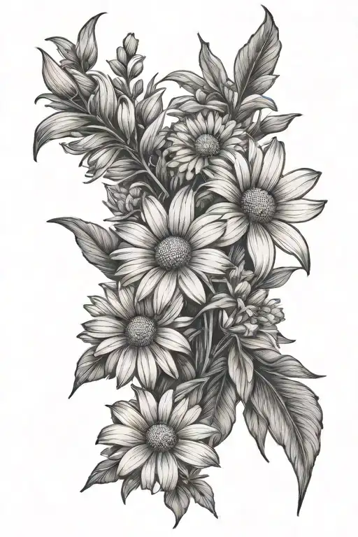 Daisy Bouquet With Cardinal