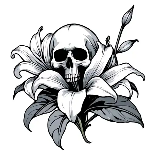 Grim Reaper Lily Flower Banner