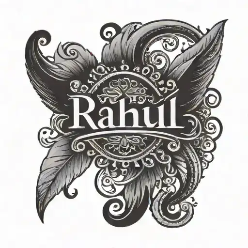Rahul Name Tattoo On Breast