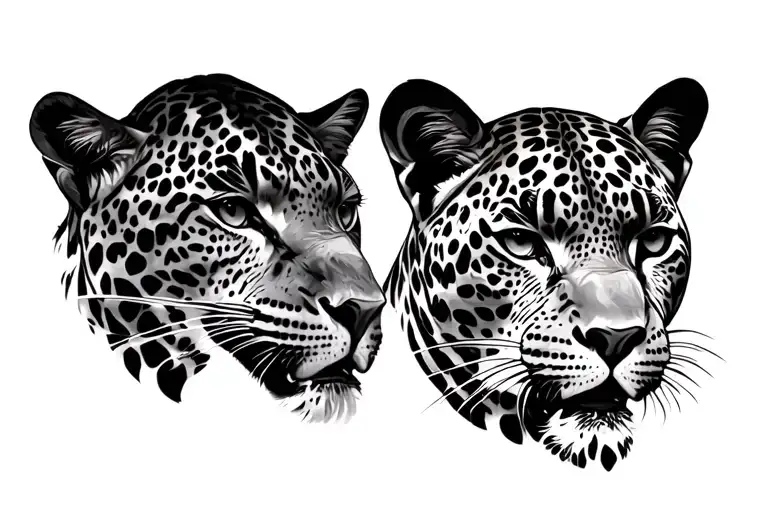 A Leopard And A Black Jaguar
