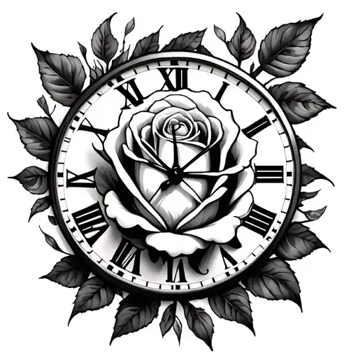 Rose And Clock