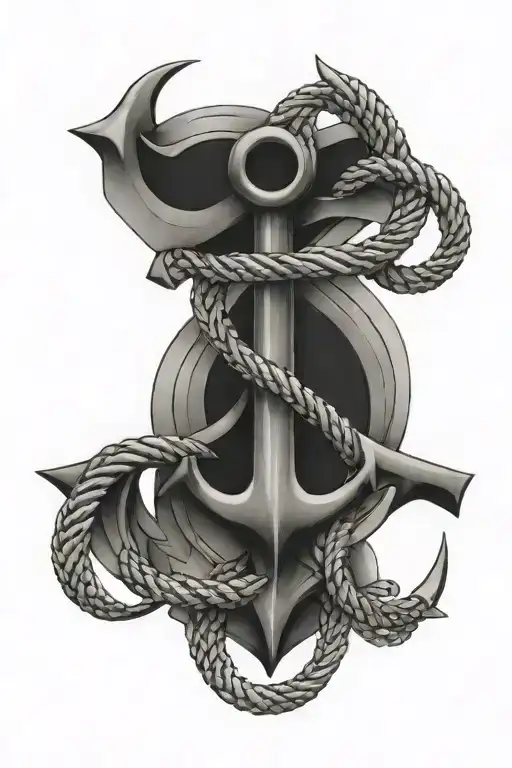 Anchor With Infinity Top Half