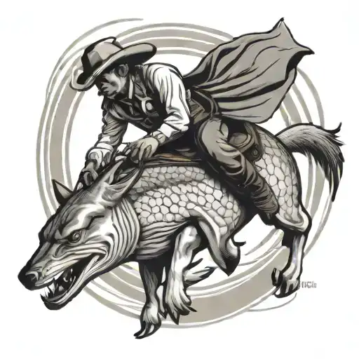 Cowboy Riding Tarpon