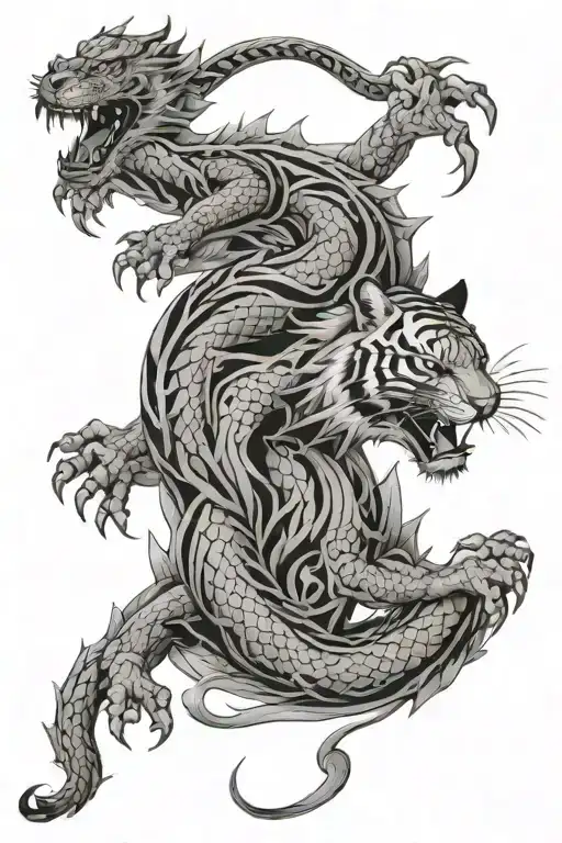 Tiger And Dragon Yin Yang