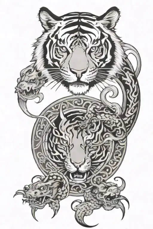 Tiger And Dragon Yin Yang