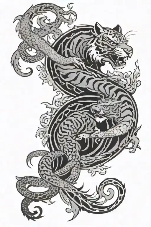 Tiger And Dragon Yin Yang