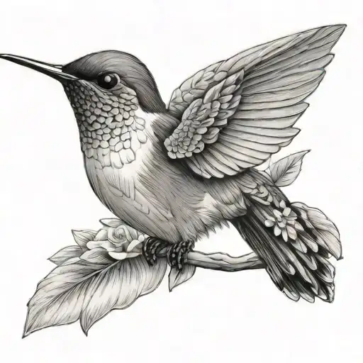 Black And White Hummingbird
