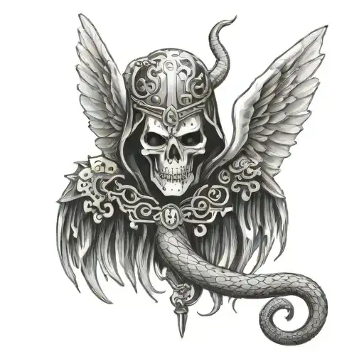 Ghost With Wings And Snake Eyes