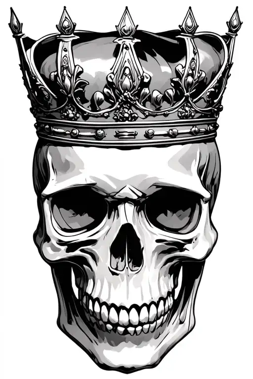 Skull Wearing A Crown