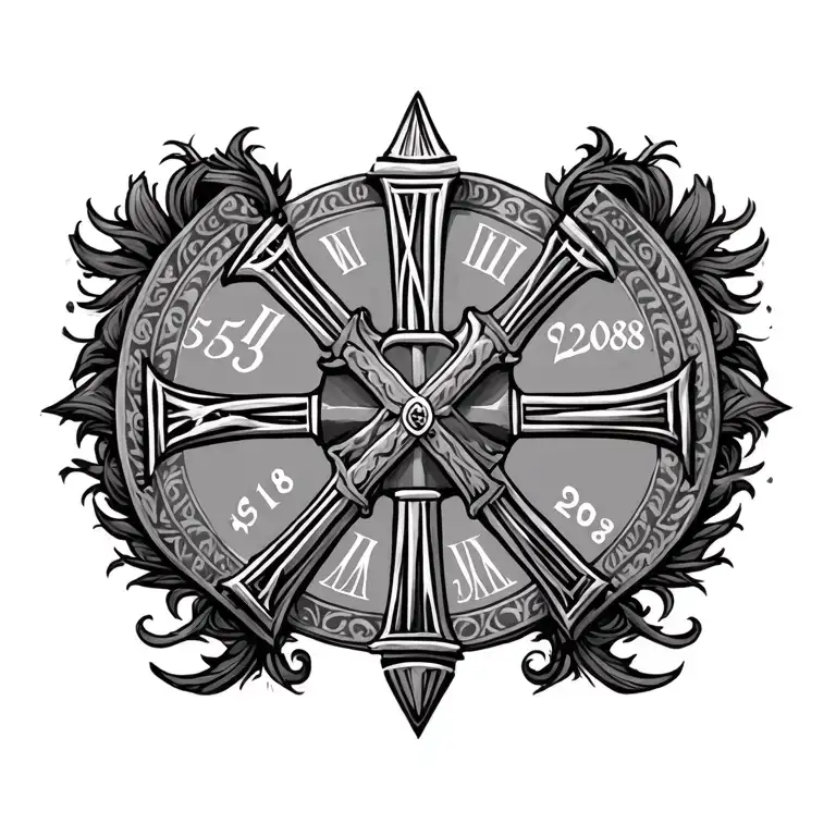 Cross And Roman Numeral Date 5 18 2008