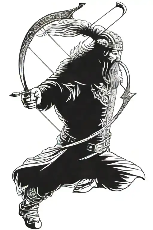 Viking Sagittarius Archer Shooting