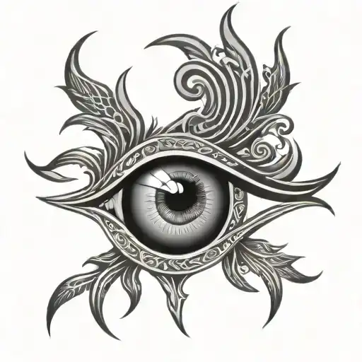 Gothic Neo Tribal Tattoo Eye Symbol