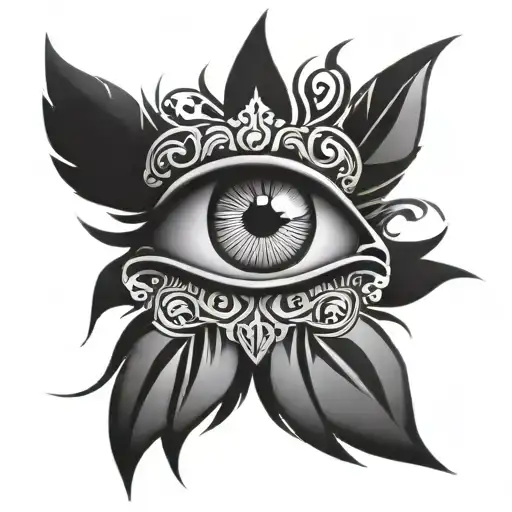 Gothic Neo Tribal Tattoo Eye