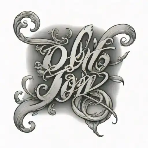 The Word Don In Cursive Surrounded