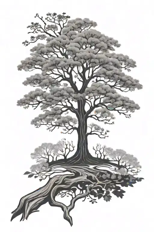 Tree Silhouette Holding