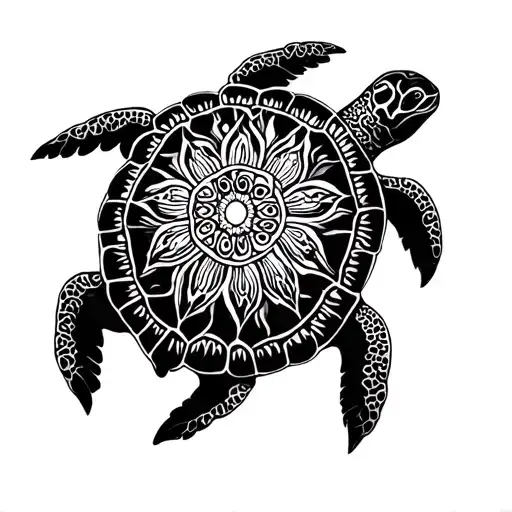 Turtle Mandala Simple