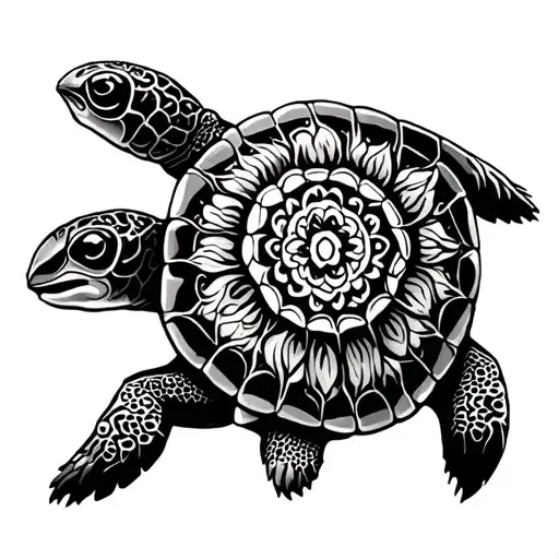 Turtle Mandala Simple