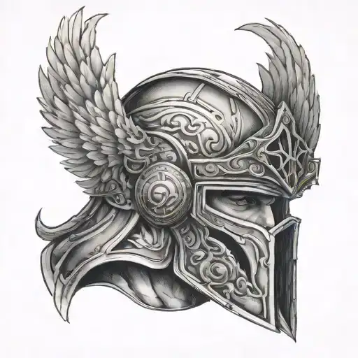 Angel Warrior Arm Sleeve Male Helmet