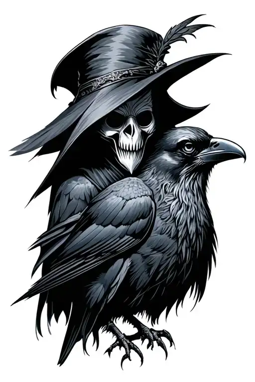 Plague Doctor And Crow